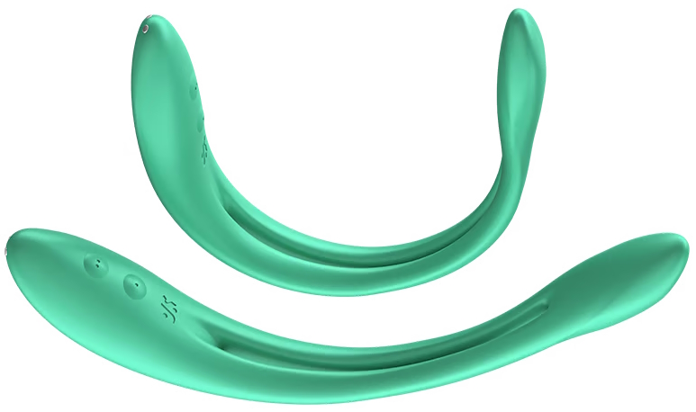 Фото Satisfyer, Германия Многофункциональный вибратор для пар с гибкой основой Satisfyer Elastic Game Light Green