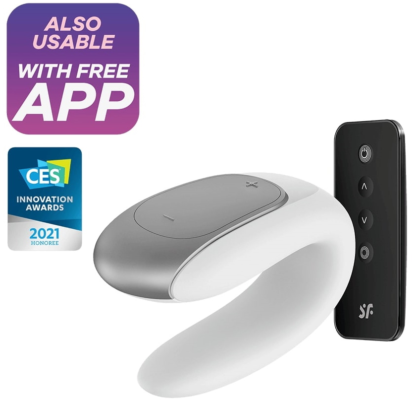 Фото Satisfyer, Германия Смарт-стимулятор для пар Satisfyer Double Fun белый ДЕФОРМИРОВАННАЯ УПАКОВКА