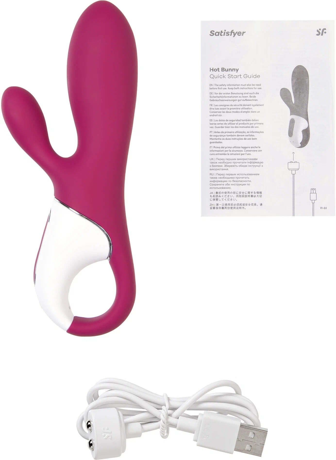 Фото Satisfyer, Германия Смарт-вибратор для точки G с клиторальным стимулятором и функцией подогрева Satisfyer Hot Bunny