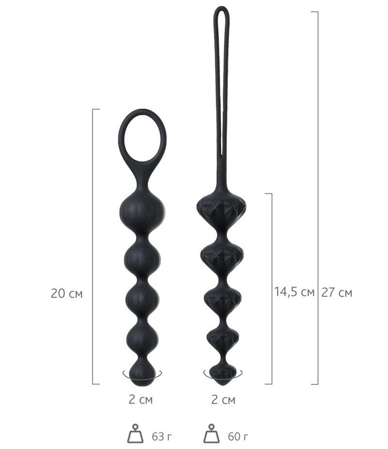 Satisfyer, Германия Набор анальных цепочек Satisfyer Love Beads черные — купить в Минске Фото Satisfyer, Германия Набор анальных цепочек Satisfyer Love Beads черные