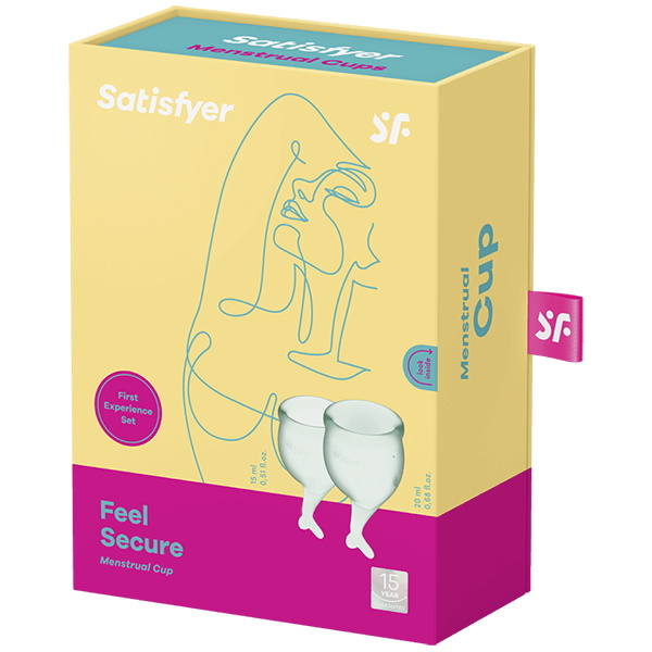 Satisfyer, Германия Набор менструальных чаш Satisfyer Feel Secure, зеленый — купить в Минске Изображение Satisfyer, Германия Набор менструальных чаш Satisfyer Feel Secure, зеленый