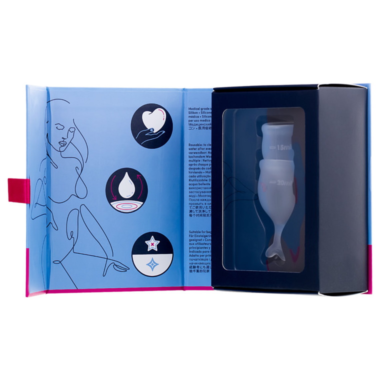 Фото Satisfyer, Германия Набор менструальных чаш Satisfyer Feel Secure, прозрачный