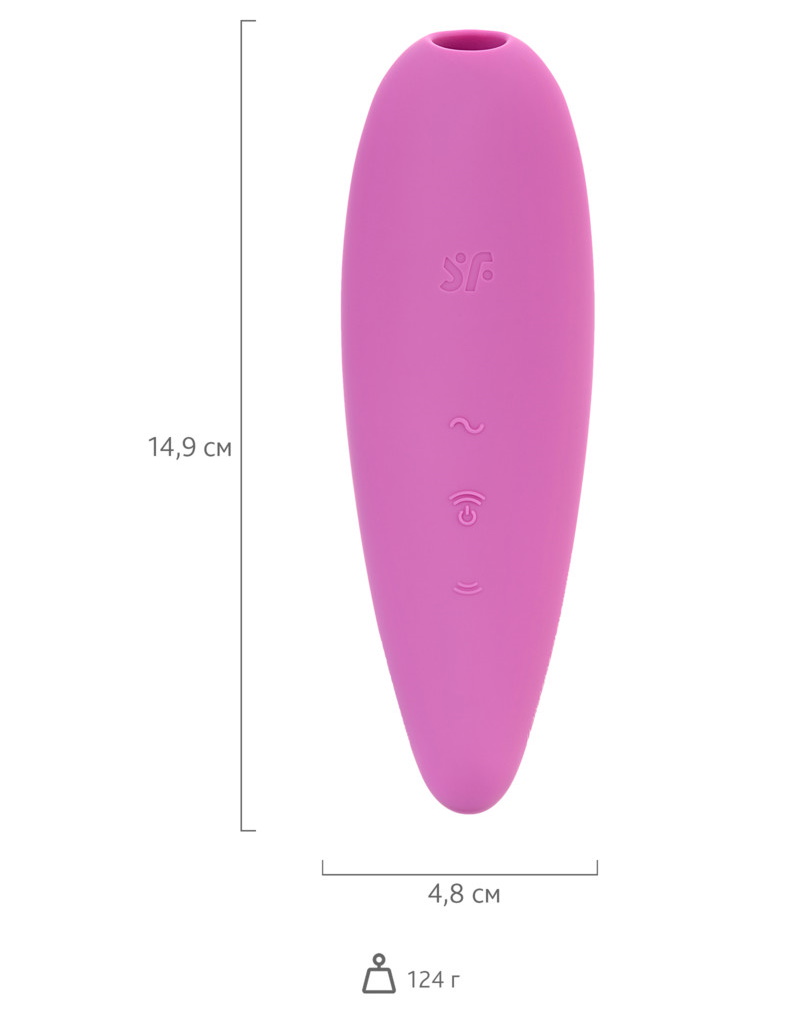 Изображение Satisfyer, Германия Вакуумный смарт-стимулятор клитора с вибрацией Satisfyer Curvy 3+ розовый