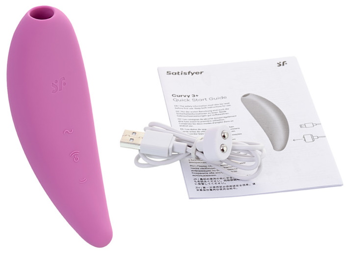 Изображение Satisfyer, Германия Вакуумный смарт-стимулятор клитора с вибрацией Satisfyer Curvy 3+ розовый