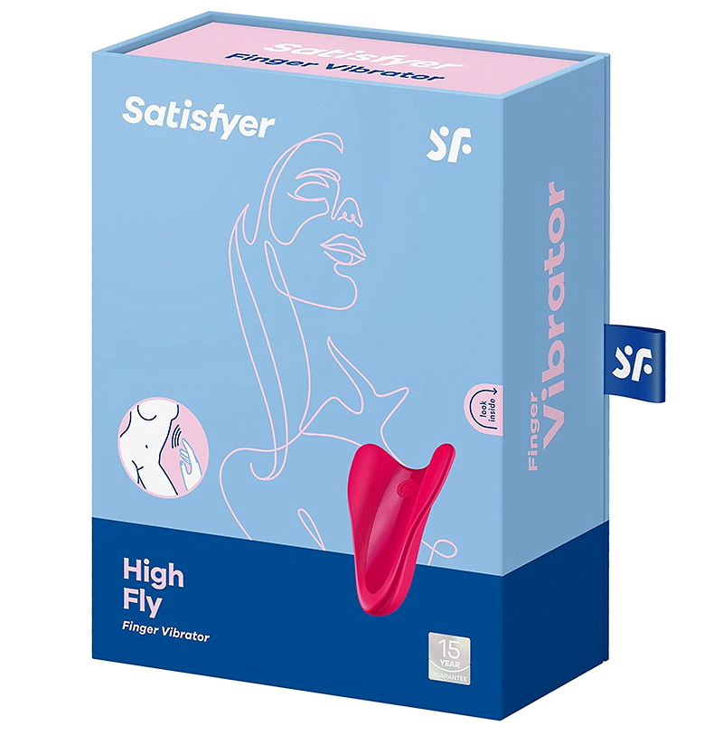 Изображение Satisfyer, Германия Перезаряжаемый вибратор на палец Satisfyer High Fly малиновый