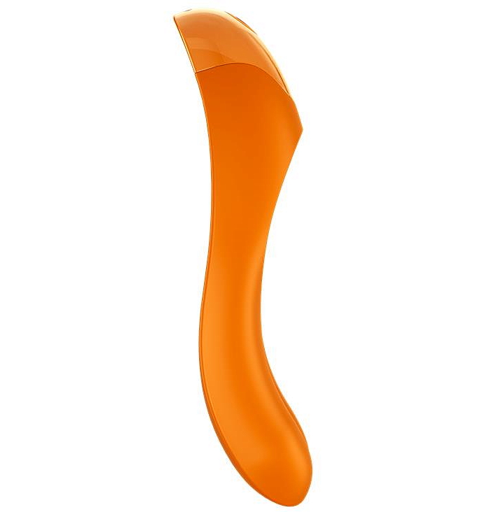 Фото Satisfyer, Германия Универсальный перезаряжаемый вибростимулятор Satisfyer Candy Cane оранжевый