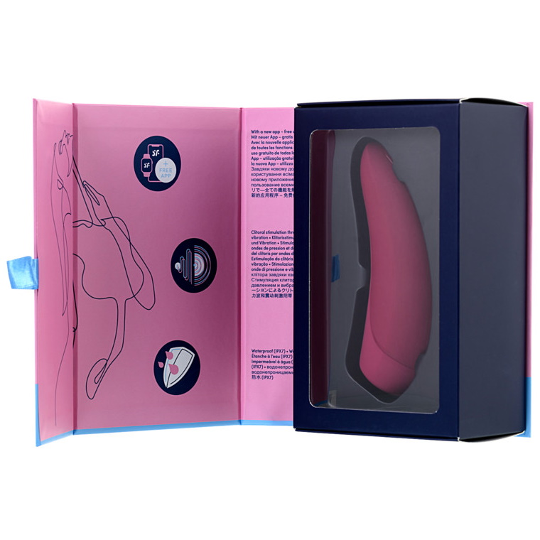 Изображение Satisfyer, Германия Вакуумный смарт-стимулятор клитора с вибрацией Satisfyer Curvy 1+ Rose Red