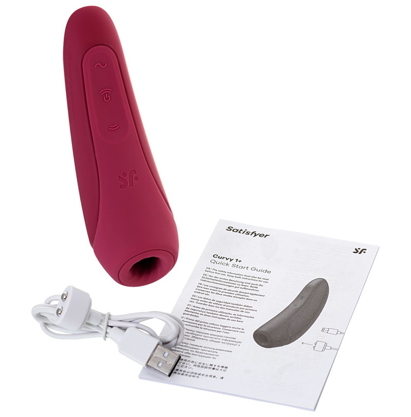 Изображение Satisfyer, Германия Вакуумный смарт-стимулятор клитора с вибрацией Satisfyer Curvy 1+ Rose Red