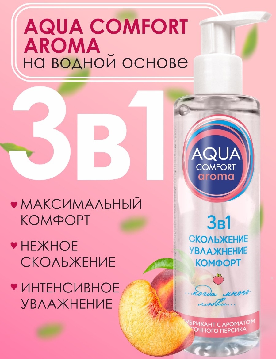 Фото Биоритм, Россия Лубрикант на водной основе Aqua Comfort Intim Aroma с ароматом персика 195 гр