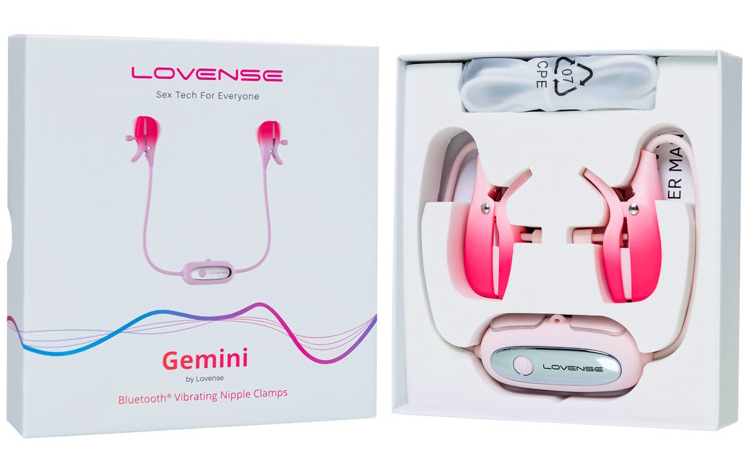 Фото Lovense, США Смарт-вибромассажер для сосков Lovense Gemini