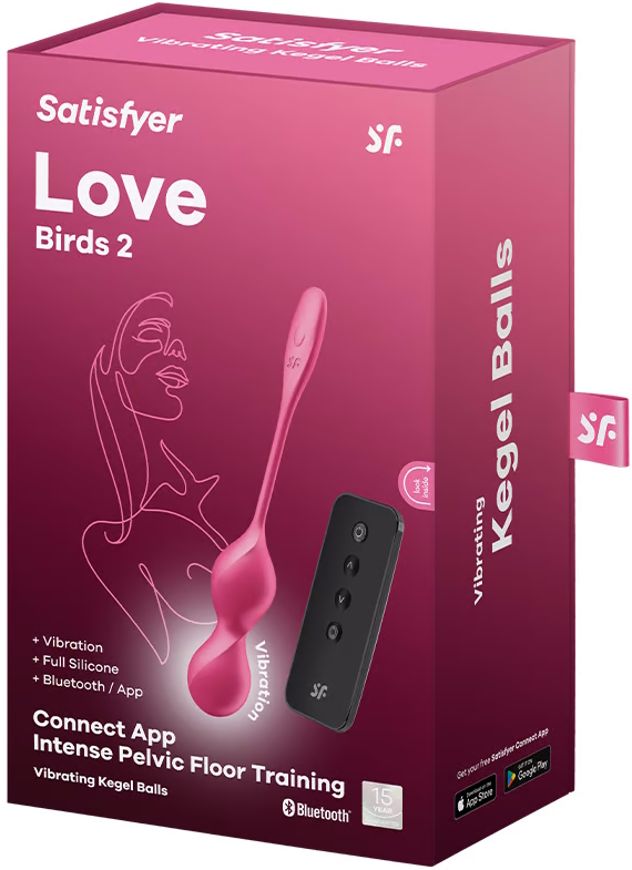 Фото Satisfyer, Германия Вагинальные смарт-шарики с вибрацией Satisfyer Love Birds 2 красные