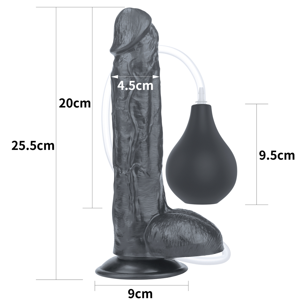 Изображение Lovetoy, Китай Черный фаллос с имитацией семяизвержения Lovetoy Squirt Extreme 26 см