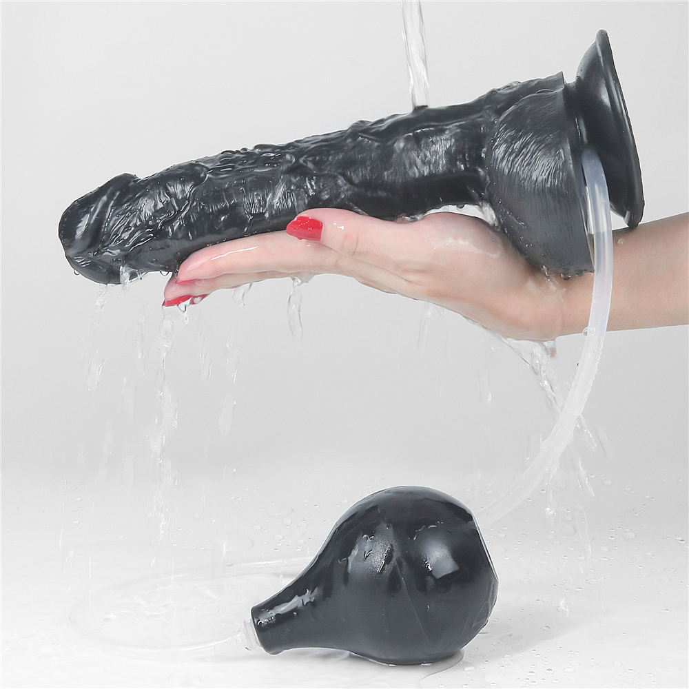 Изображение Lovetoy, Китай Черный фаллос с имитацией семяизвержения Lovetoy Squirt Extreme 26 см