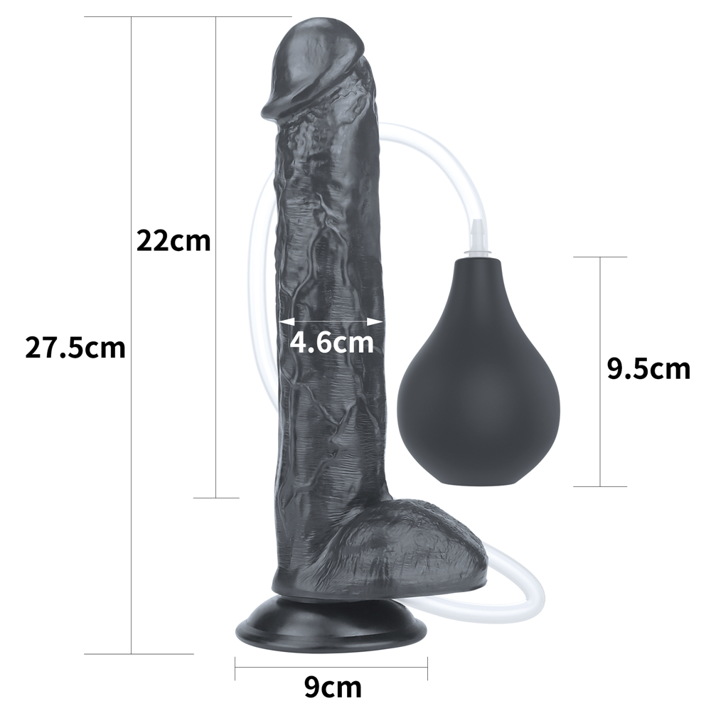 Изображение Lovetoy, Китай Черный фаллос с имитацией семяизвержения Lovetoy Squirt Extreme 28 см