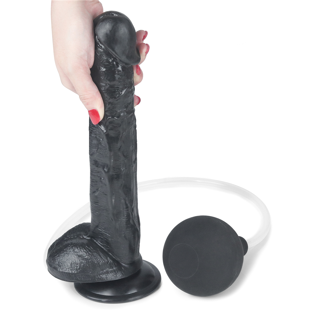 Изображение Lovetoy, Китай Черный фаллос с имитацией семяизвержения Lovetoy Squirt Extreme 28 см