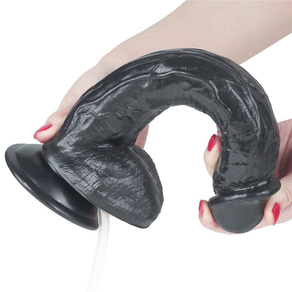 Изображение Lovetoy, Китай Черный фаллос с имитацией семяизвержения Lovetoy Squirt Extreme 28 см
