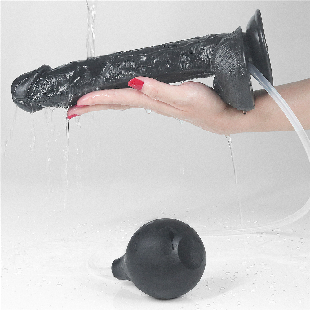 Изображение Lovetoy, Китай Черный фаллос с имитацией семяизвержения Lovetoy Squirt Extreme 28 см