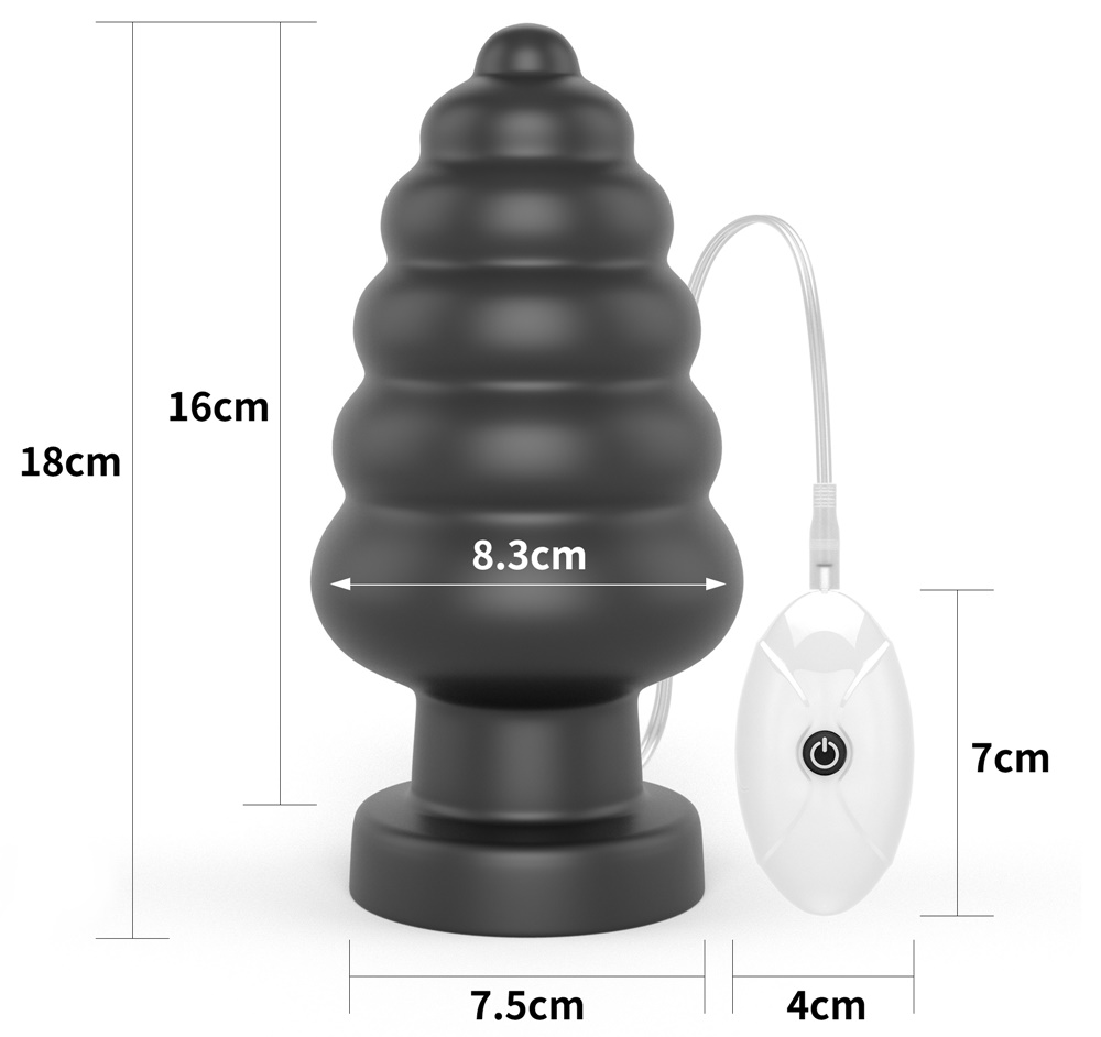 Изображение Lovetoy, Китай Большая анальная пробка с вибрацией King Sized Vibrating Anal Cracker 18 см