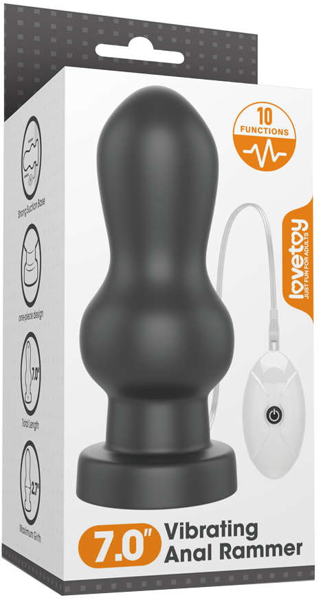 Фото Lovetoy, Китай Большая анальная пробка с вибрацией King Sized Vibrating Anal Rammer 18 см
