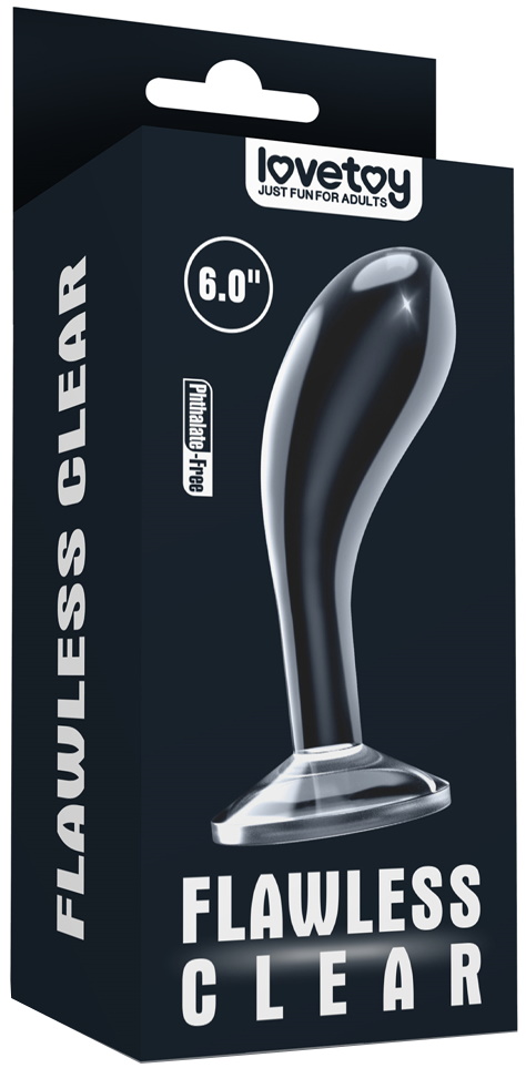 Фото Lovetoy, Китай Прозрачный стимулятор простаты Lovetoy Flawless Clear Prostate Plug 15 см