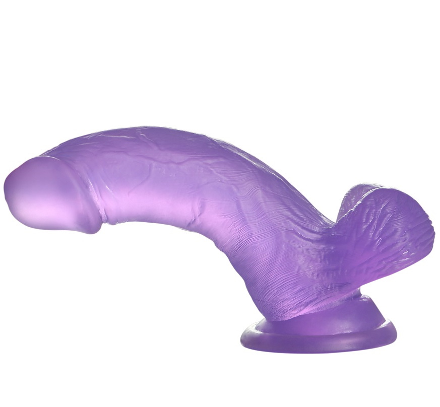 Изображение Lovetoy, Китай Фиолетовый фаллос Jelly Studs Crystal Dildo Small 16 см