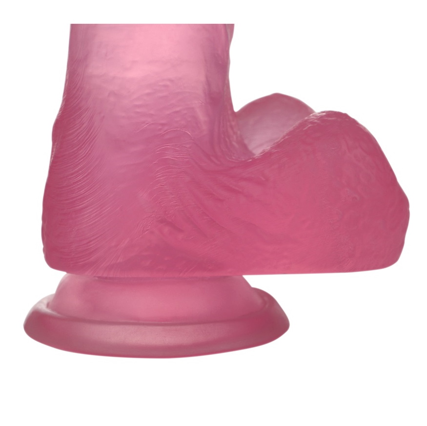 Фото Lovetoy, Китай Розовый фаллос Jelly Studs Crystal Dildo Small 16 см