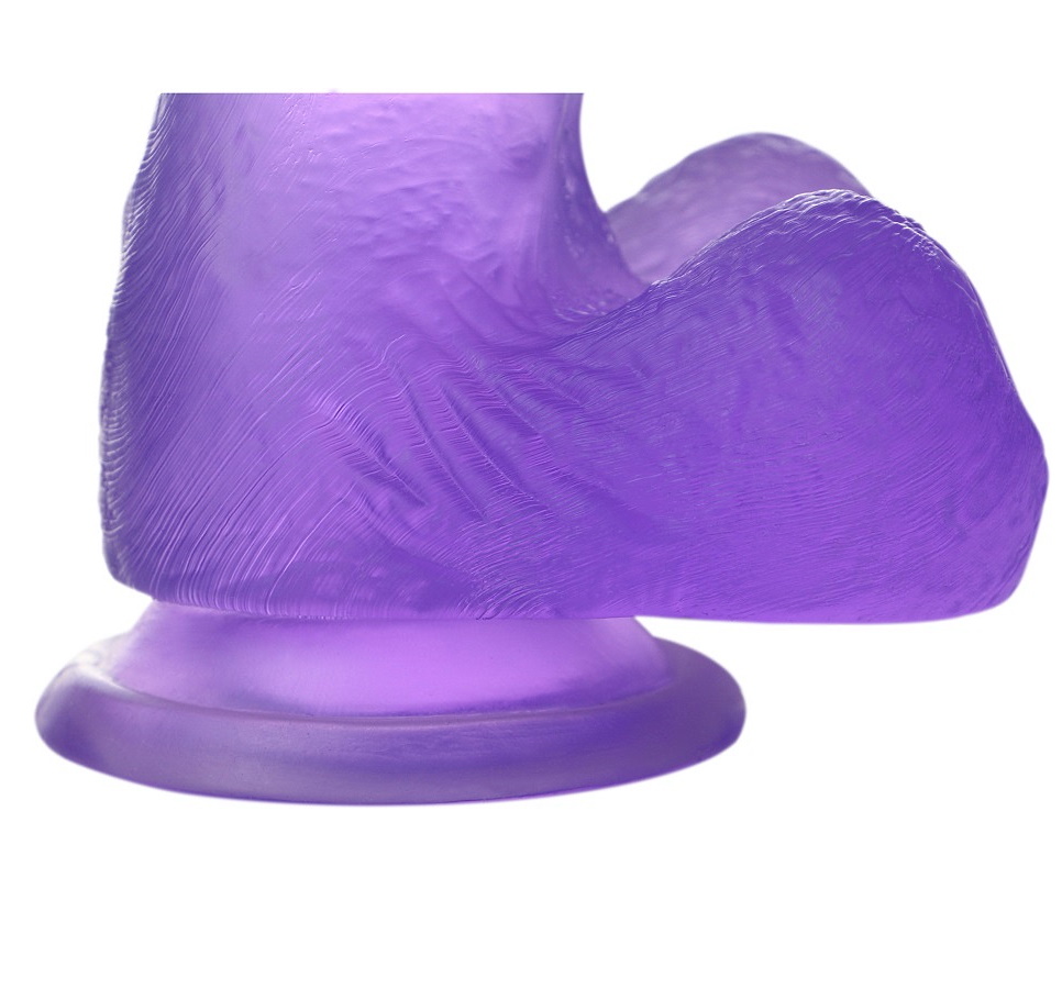 Изображение Lovetoy, Китай Фиолетовый фаллос Jelly Studs Crystal Dildo Small 16 см