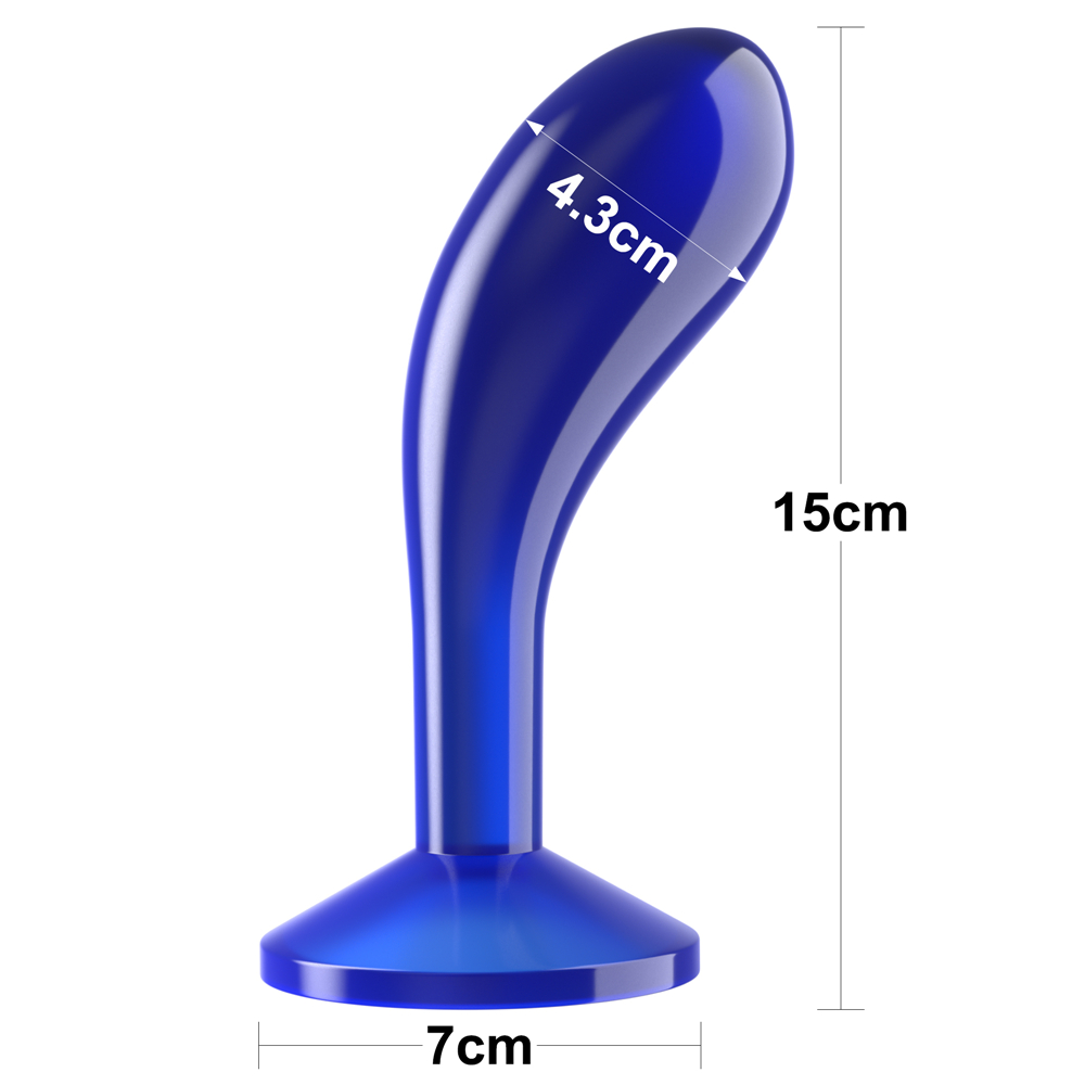 Изображение Lovetoy, Китай Стимулятор простаты Lovetoy Flawless Clear Prostate Plug синего цвета 15 см