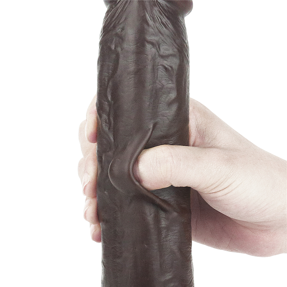 Фото Lovetoy, Китай Черный фаллоимитатор на присоске Lovetoy Sliding-Skin Dual Layer Dong 24 см
