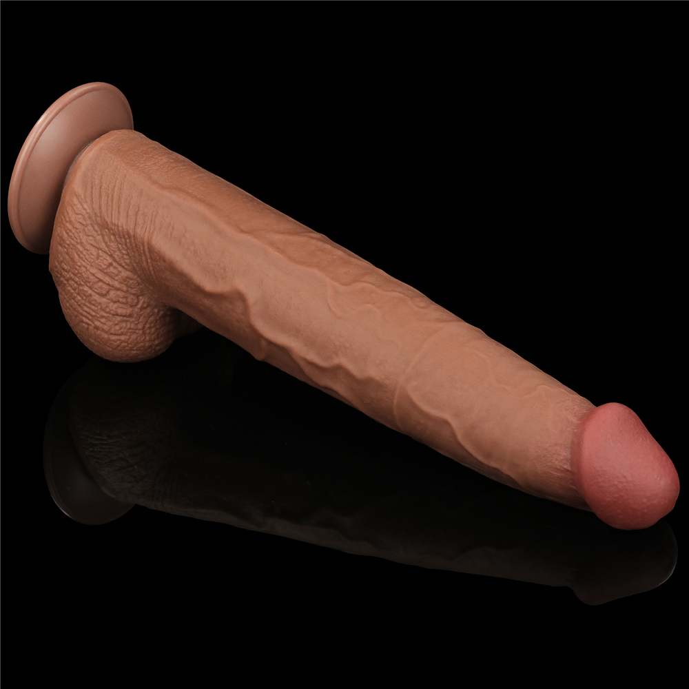 Изображение Lovetoy, Китай Реалистичный фаллоимитатор-мулат на присоске Lovetoy Sliding-Skin Dual Layer Dong 34 см