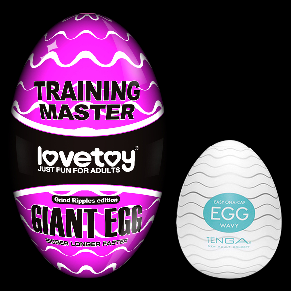 Фото Lovetoy, Китай Большое яйцо-мастурбатор Giant Egg Grind Ripples Edition