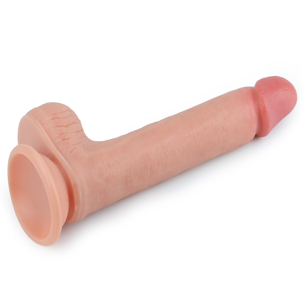 Фото Lovetoy, Китай Фаллоимитатор на присоске с мошонкой Dual-Layered Liquid Silicone Nature Cock 21 см