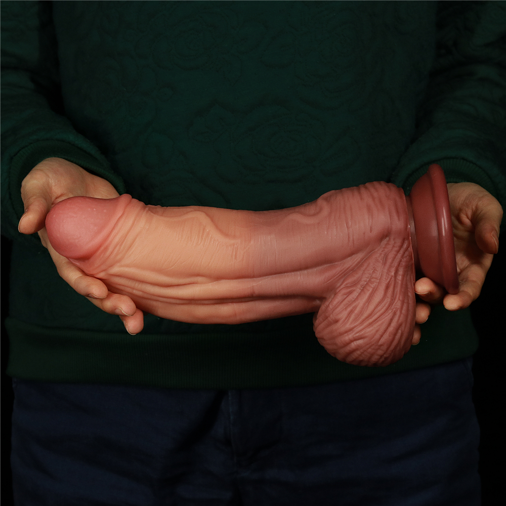 Фото Lovetoy, Китай Широкий фаллос-гигант с рельефным стволом Lovetoy Nature Cock King Sized 25 см