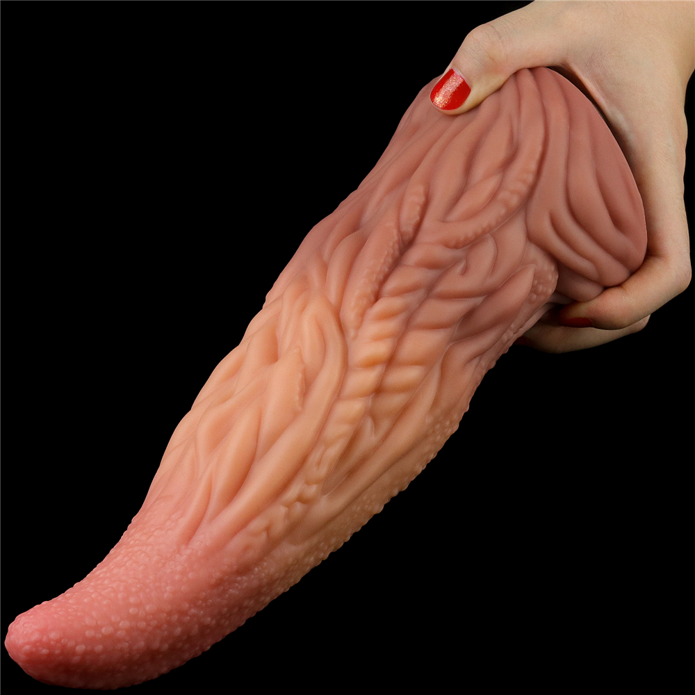 Изображение Lovetoy, Китай Фаллос-язычок с рельефным стволом Lovetoy Nature Cock Tongue 25 см