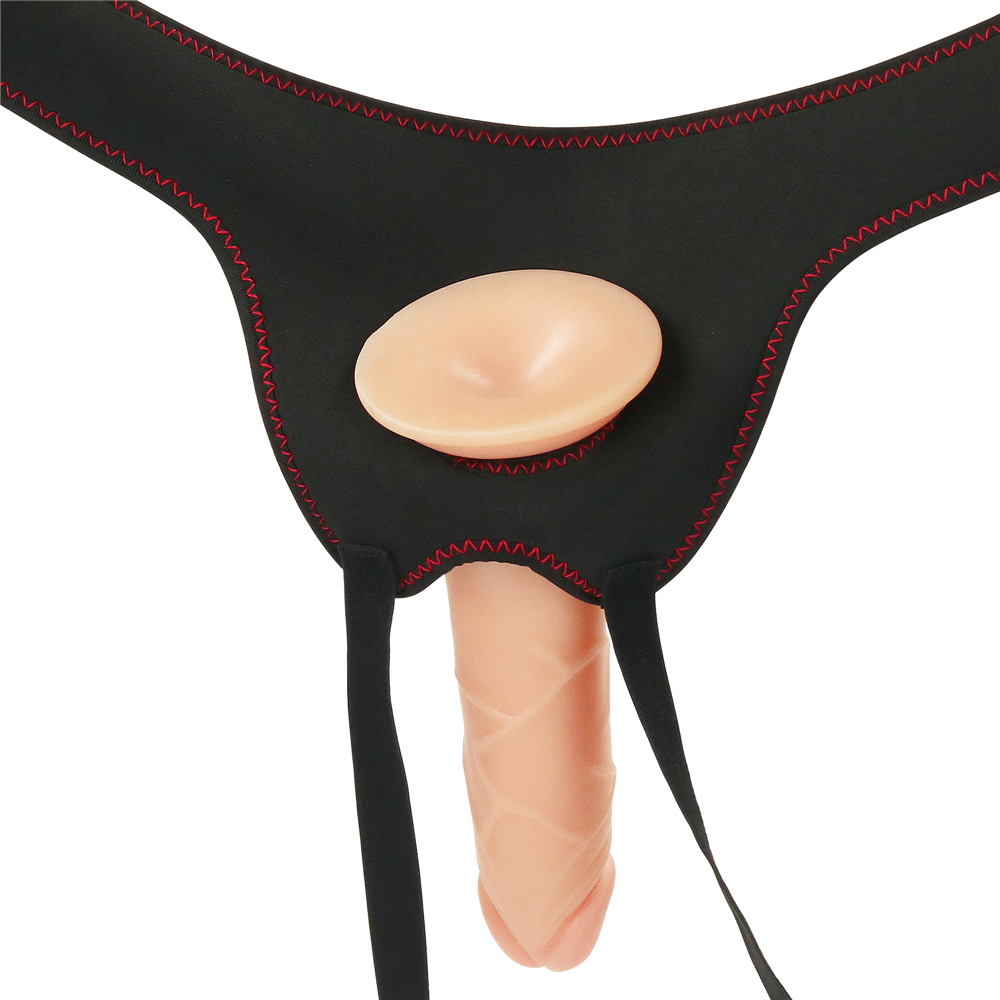 Фото Lovetoy, Китай Реалистичный страпон на черных трусиках Easy Strapon Set 19 см