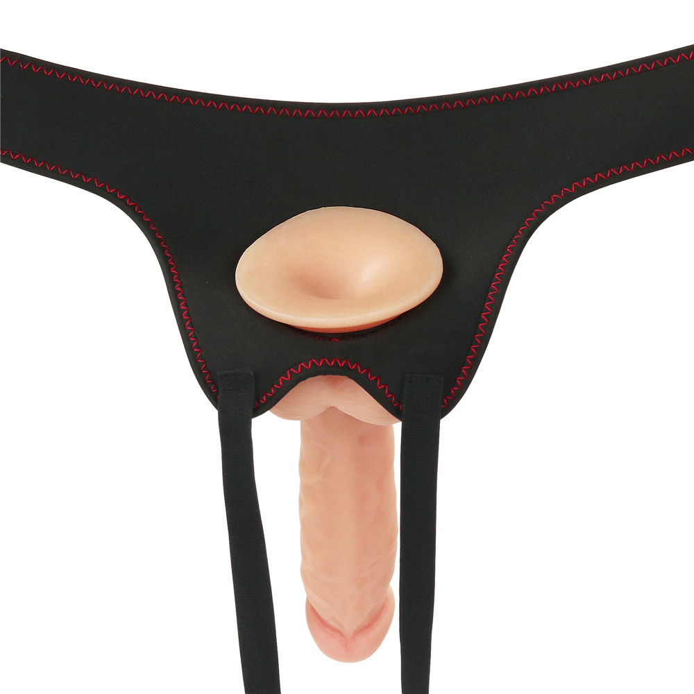 Изображение Lovetoy, Китай Страпон-реалистик на черных трусиках Easy Strapon Set 20 см