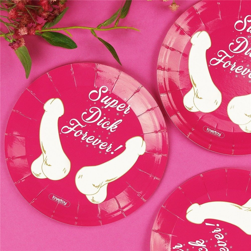 Фото Lovetoy, Китай Бумажные тарелки Super Dick Forever 6 шт
