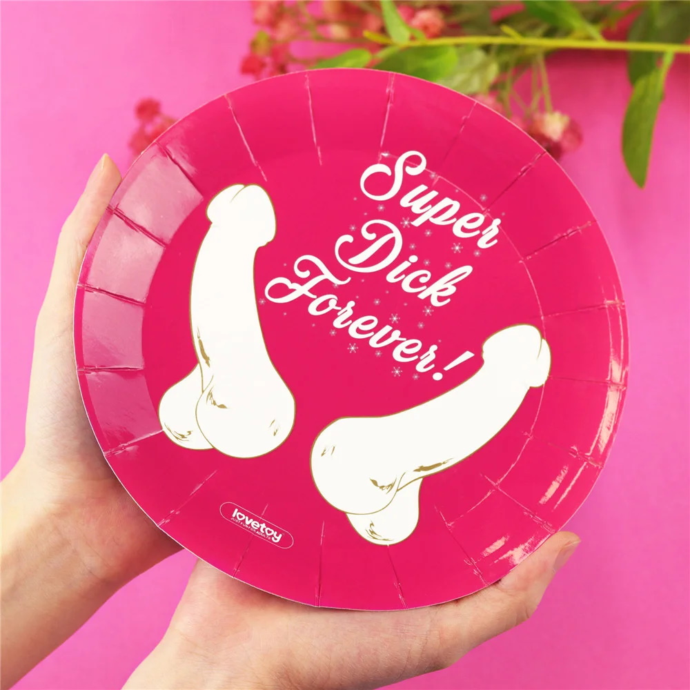 Фото Lovetoy, Китай Бумажные тарелки Super Dick Forever 6 шт