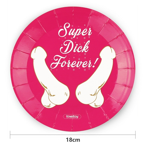 Фото Lovetoy, Китай Бумажные тарелки Super Dick Forever 6 шт