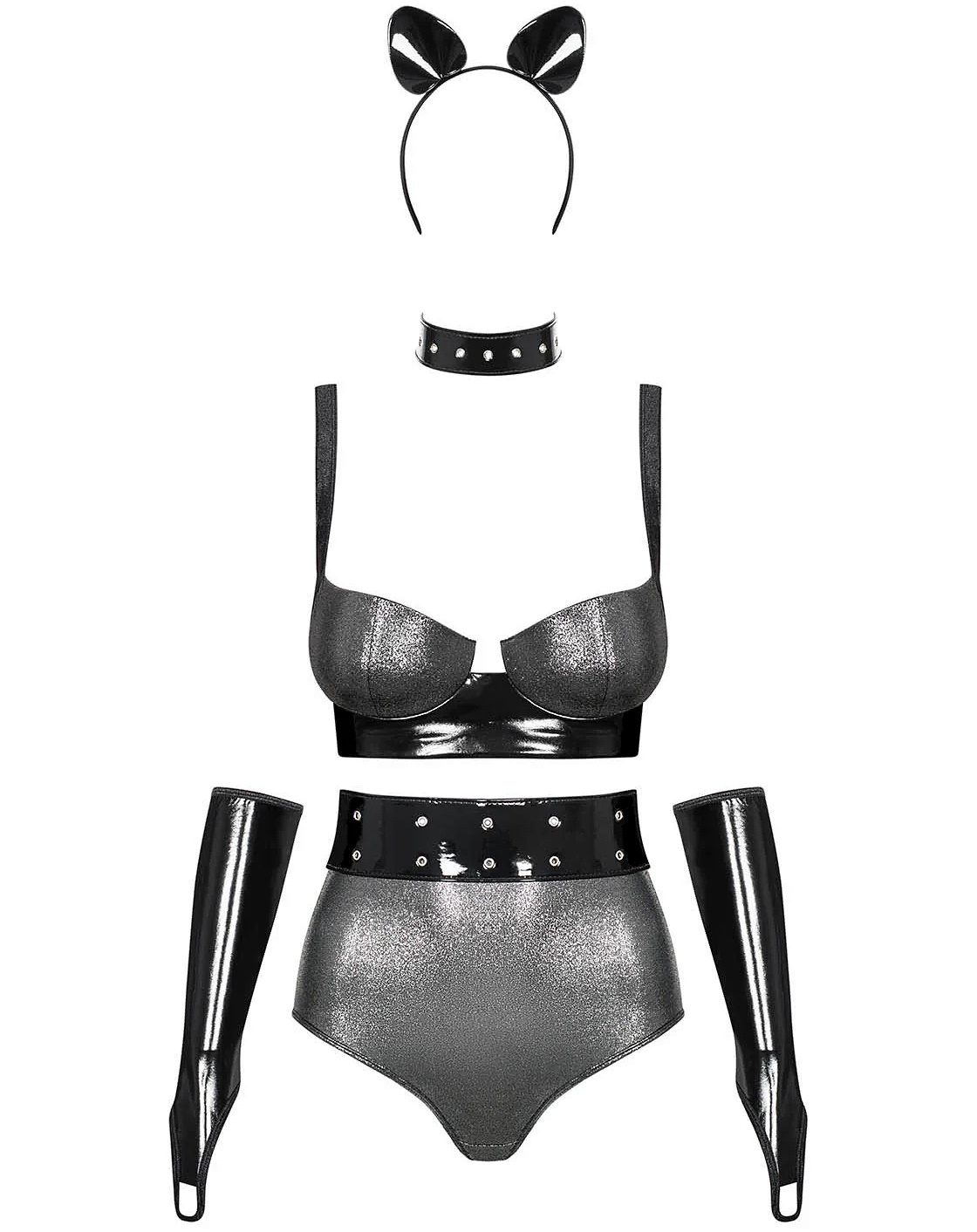Obsessive, Польша Сексуальный костюм женщины-кошки Silveria L/XL — купить в Минске Изображение Obsessive, Польша Сексуальный костюм женщины-кошки Silveria L/XL