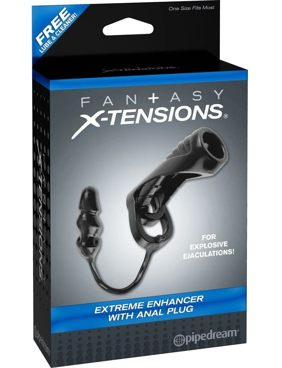 PipeDream, США Чёрная насадка на пенис с анальной втулкой Extreme Enhancer with Anal Plug — купить в Минске Фото PipeDream, США Чёрная насадка на пенис с анальной втулкой Extreme Enhancer with Anal Plug