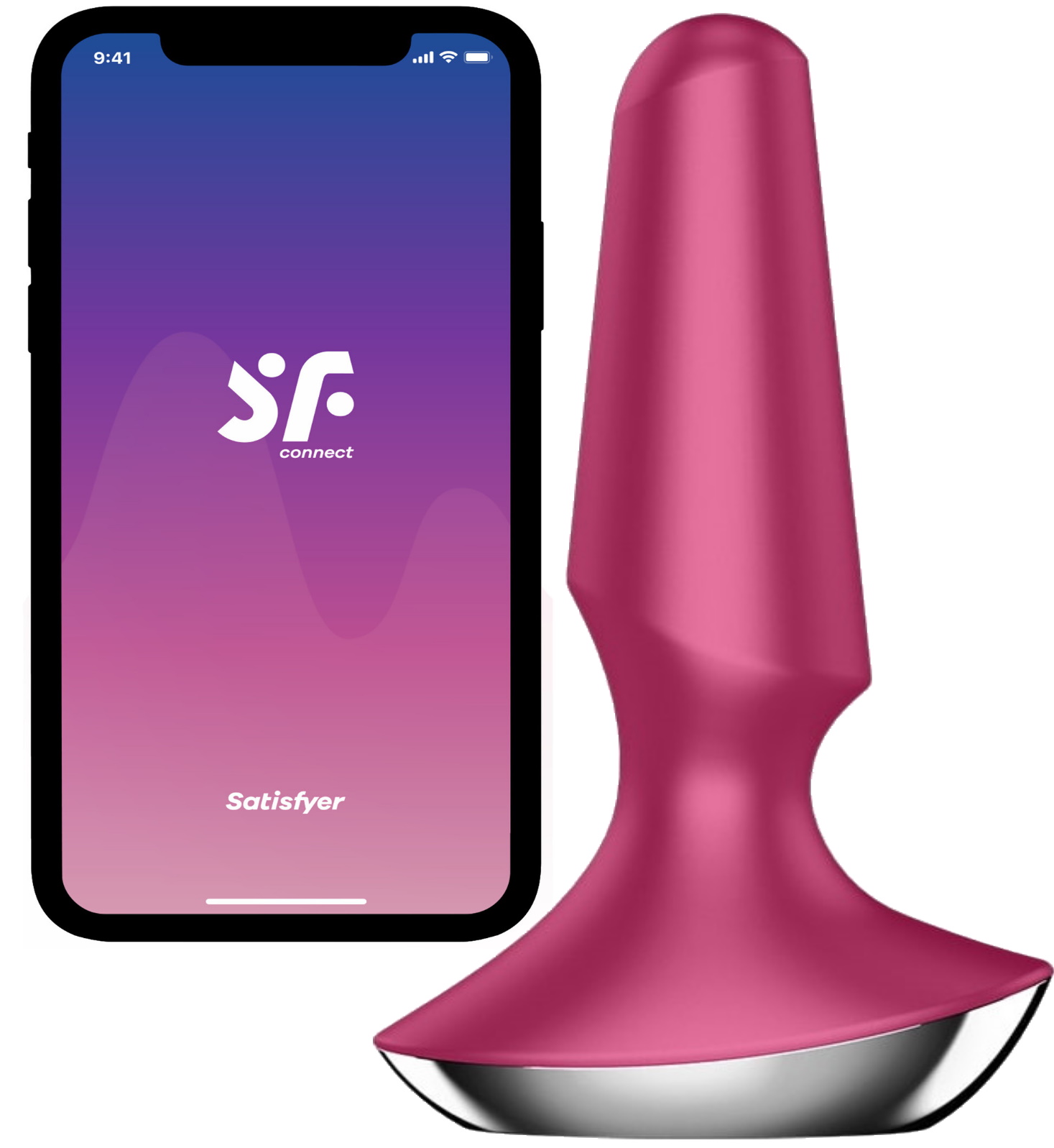 Фото Satisfyer, Германия Анальный смарт-стимулятор с вибрацией Satisfyer Plug-ilicious 2 розовый