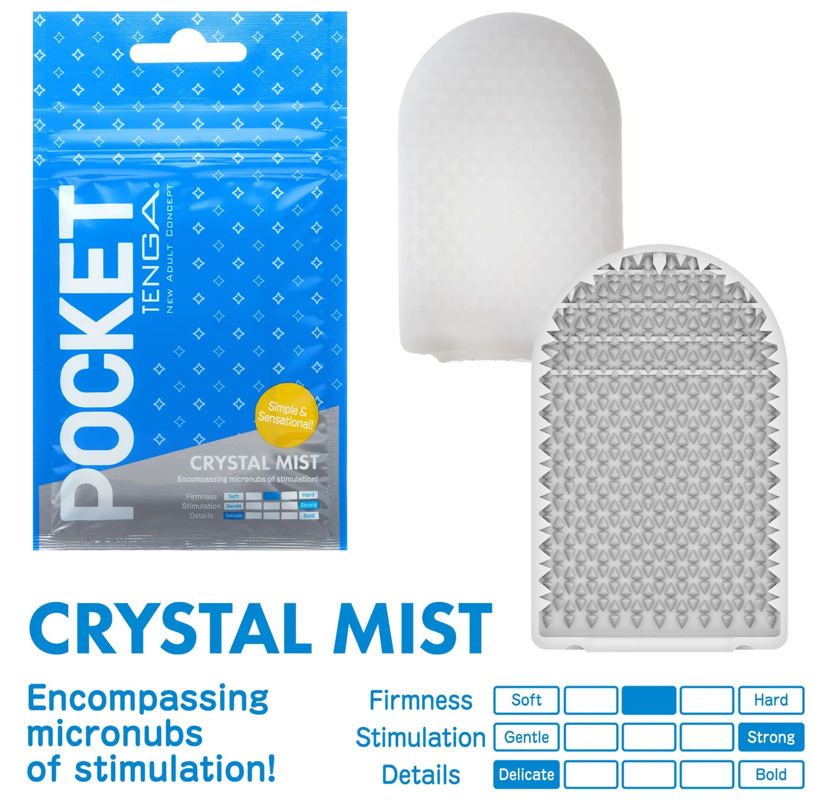 Изображение Tenga, Япония Карманный мастурбатор Tenga Pocket Crystal Mist