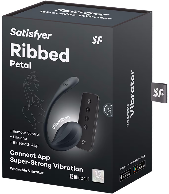 Satisfyer, Германия Мощный смарт-вибростимулятор Satisfyer Ribbed Petal черный — купить в Минске Изображение Satisfyer, Германия Мощный смарт-вибростимулятор Satisfyer Ribbed Petal черный