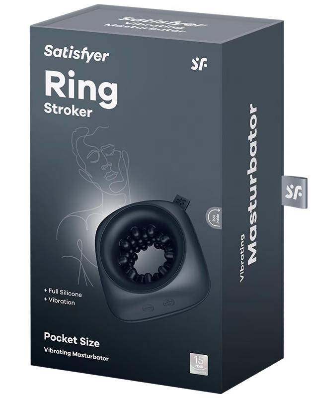 Фото Satisfyer, Германия Перезаряжаемый компактный мастурбатор с вибрацией Satisfyer Ring Stroker