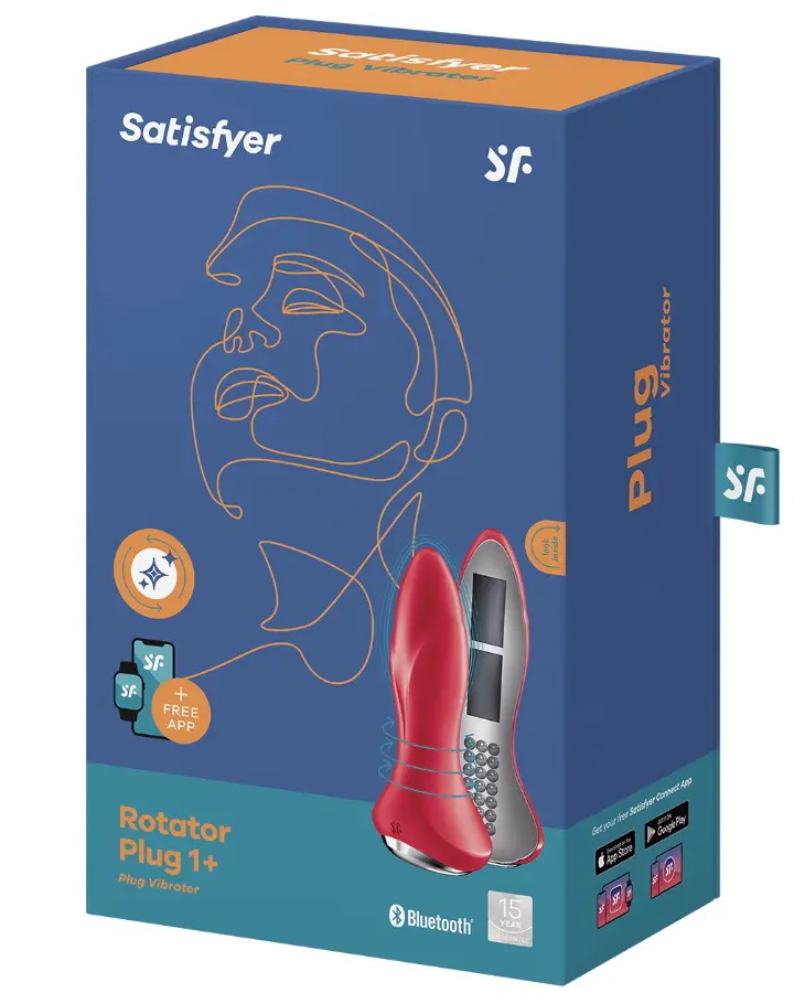 Фото Satisfyer, Германия Анальный смарт-стимулятор с вибрацией и ротацией Satisfyer Rotator Plug 1+ красный