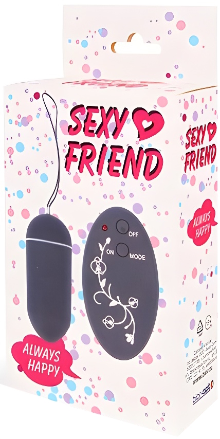 Изображение  Виброяйцо с беспроводным управлением Sexy Friend черное