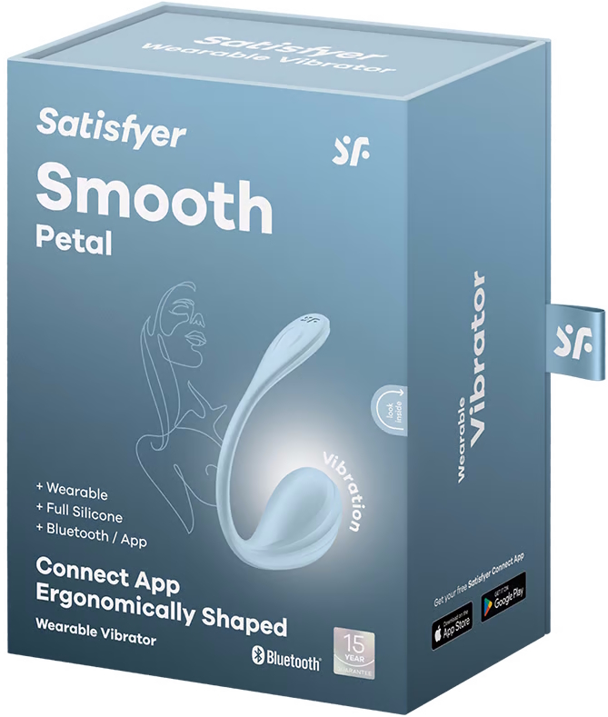 Изображение Satisfyer, Германия Мощный смарт-вибростимулятор Satisfyer Smooth Petal голубой
