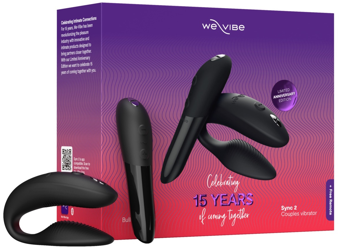 Изображение We-Vibe, Канада Набор стимуляторов для пар We-Vibe 15 Year Anniversary Collection мини-вибратор Tango X + смарт-вибратор Sync 2