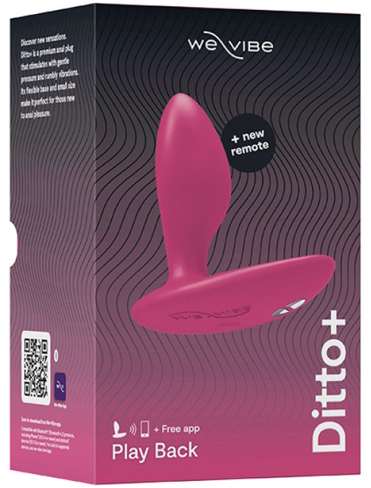 Изображение We-Vibe, Канада Анальная смарт-втулка с вибрацией We-Vibe Ditto Plus розовый